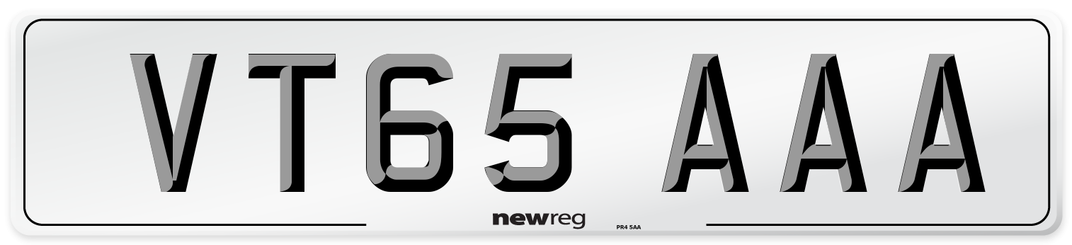 VT65 AAA Number Plate from New Reg